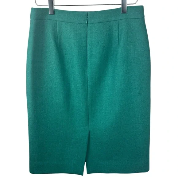 J.Crew No. 2 Pencil Skirt Wool Heather Teal Lined Classic Women's Size 6